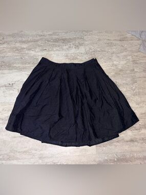 Michael Kors Black Eyelet Skater Skirt